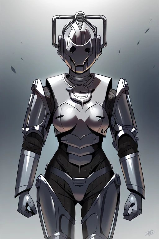 2D, score_9, score_8_up, score_7_up, BREAK, 1girl, solo, CyberMan, Armor, medium breasts