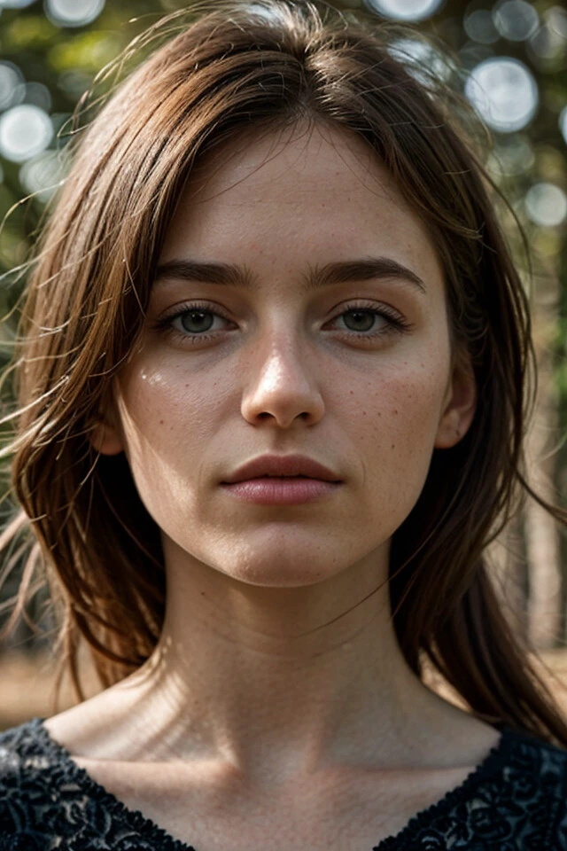 close up of a european woman, ginger 
hair, winter forest, natural skin texture, 24mm, 4k textures, soft cinematic light, RAW photo, photorealism, photorealistic, intricate, elegant, highly detailed, sharp focus, ((((cinematic look)))), soothing tones, insane details, intricate details, hyperdetailed, low contrast, soft cinematic light, dim colors, exposure blend, hdr, faded