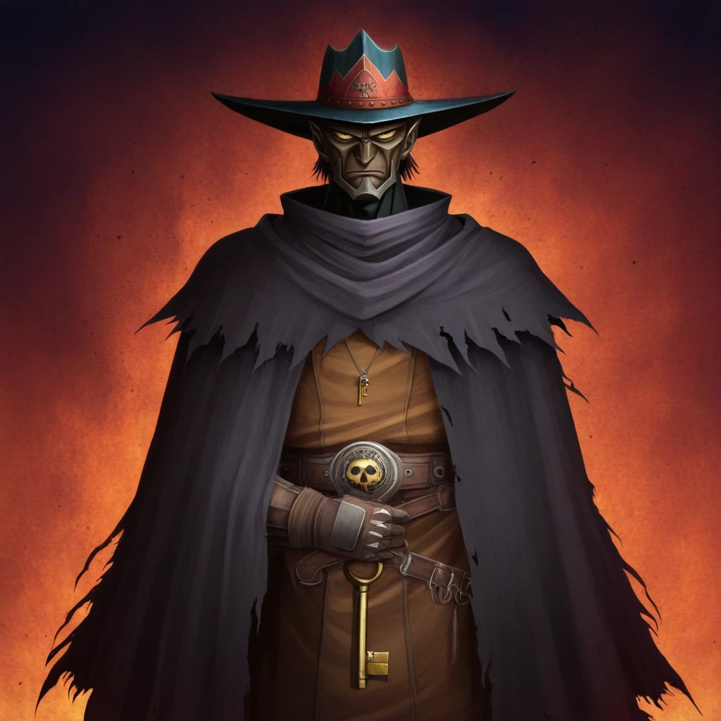 anime artwork (Julie Bell)ovtlawz, ultra detailed textures, ultra defined colors, ultra realistic,dark art fantasy, digital paint of a man dressed as an outlaw, holding 1850s revolvers
 <lora:Wild_West_Wild_Frontier_Outlaws-Illustrious:1> . anime style, key visual, vibrant, studio anime,  highly detailed