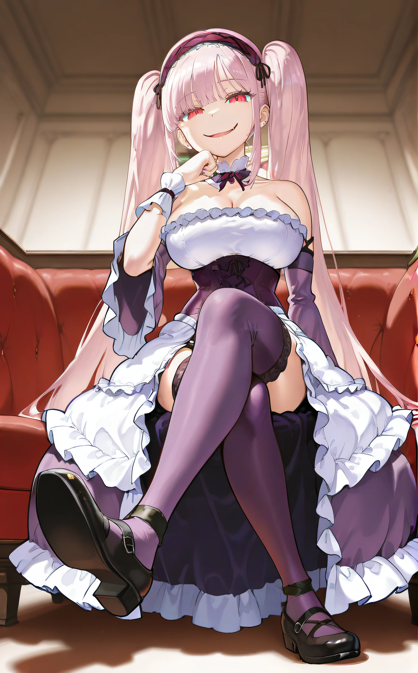 Highest quality、masterpiece、((2 girls:1.5))、((smile:1.3))、(blush:1.3)、Black Shirt、blouse、((fun!!))、(Small breasts)、()、blonde、(Long sleeve)、((White apron:1.5))、((Maid))、((hair ornaments)),、Kamimei、look at me、 ((in house:1.5))、 A break to observe the crowd、Cowboy Shot、(Skirt Lift:1.3),(Very exquisite pink striped panties:1.3)、(Highly detailed panties:1.3)、、(スカート that rolls up:1.3)、(Panties in full view:1.5)、Bright Blue Eyes、Long Hair、Glowing Eyes