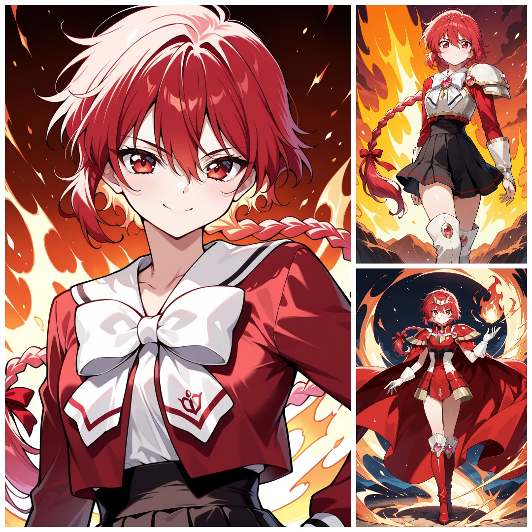 Hikaru Shidou - Magic Knight Rayearth [3 Outfits]【Illustrious+Pony】 Illustrious