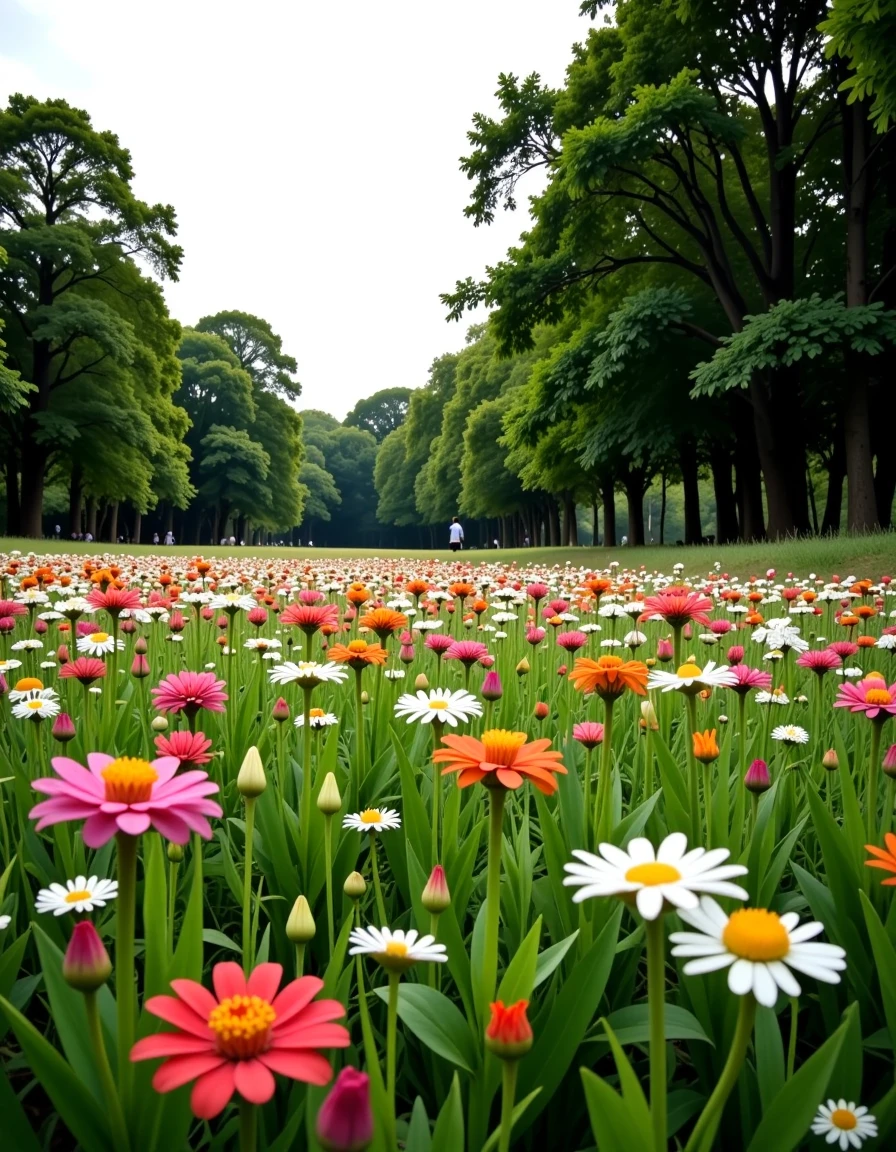 a field of wildflowers. Trees in the sharp background, deep depth of field, a field of wildflowers. Trees in the sharp background, deep depth of field, highly detailed, rich colors, mystical, epic cinematic light, magical, pristine, stunning, calm, peaceful, relaxed, extremely, very professional, inspiring, beautiful, emotional, shiny, intricate, elegant, breathtaking, thought, fantastic, illuminated, incredible, amazing, brilliant, pure