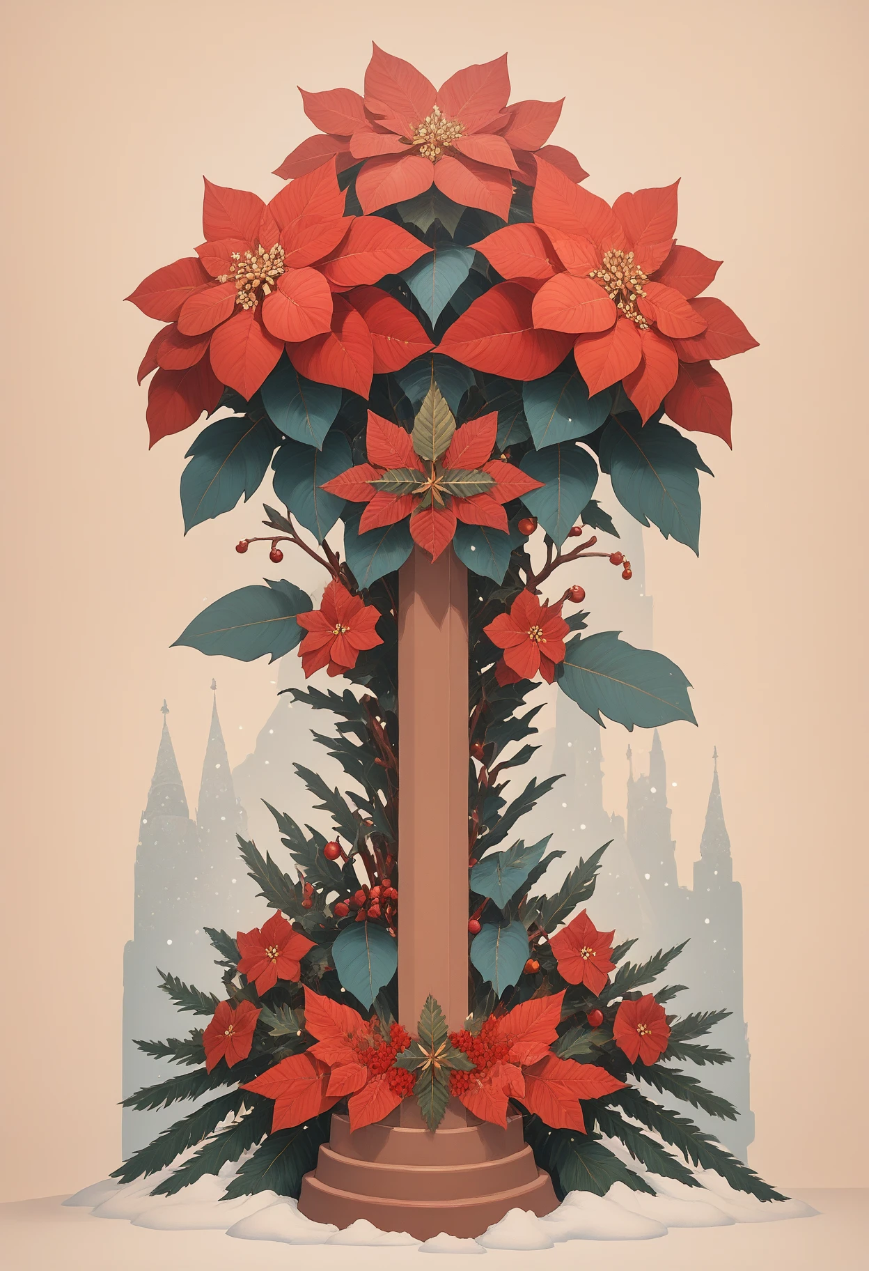 score_9, score_8_up, score_7_up, (rating_safe), ArsMJStyle, Disney Nouveau, (red flower, poinsettia), christmas, snow,  <lora:Poinsettia_Pony:0.5> <lora:Disney_Nouveau:1> <lora:3Danimation_Disney_1.0:0.9>