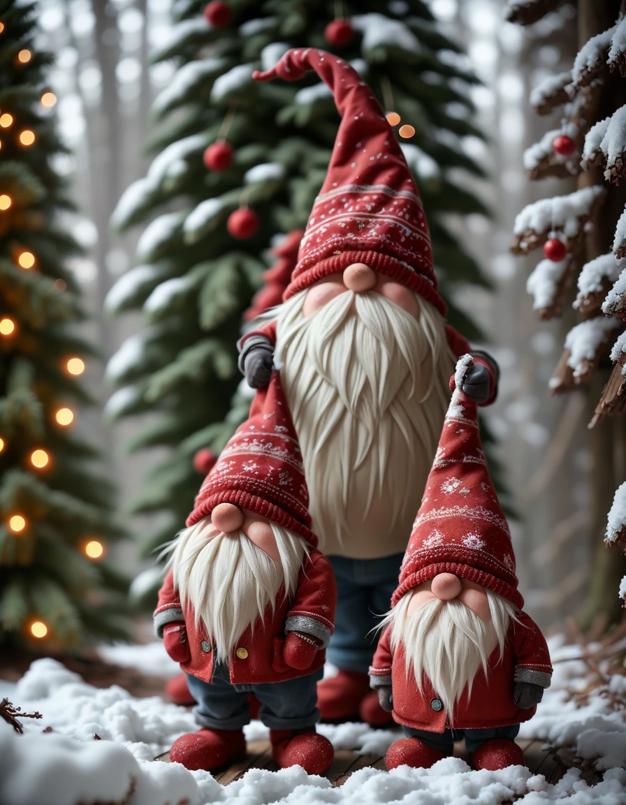 <lora:Festive_Gnome_with_covered_face_-_Tomte_-_Nisse_2:1> tomte, nisse, cutting wood for the winter