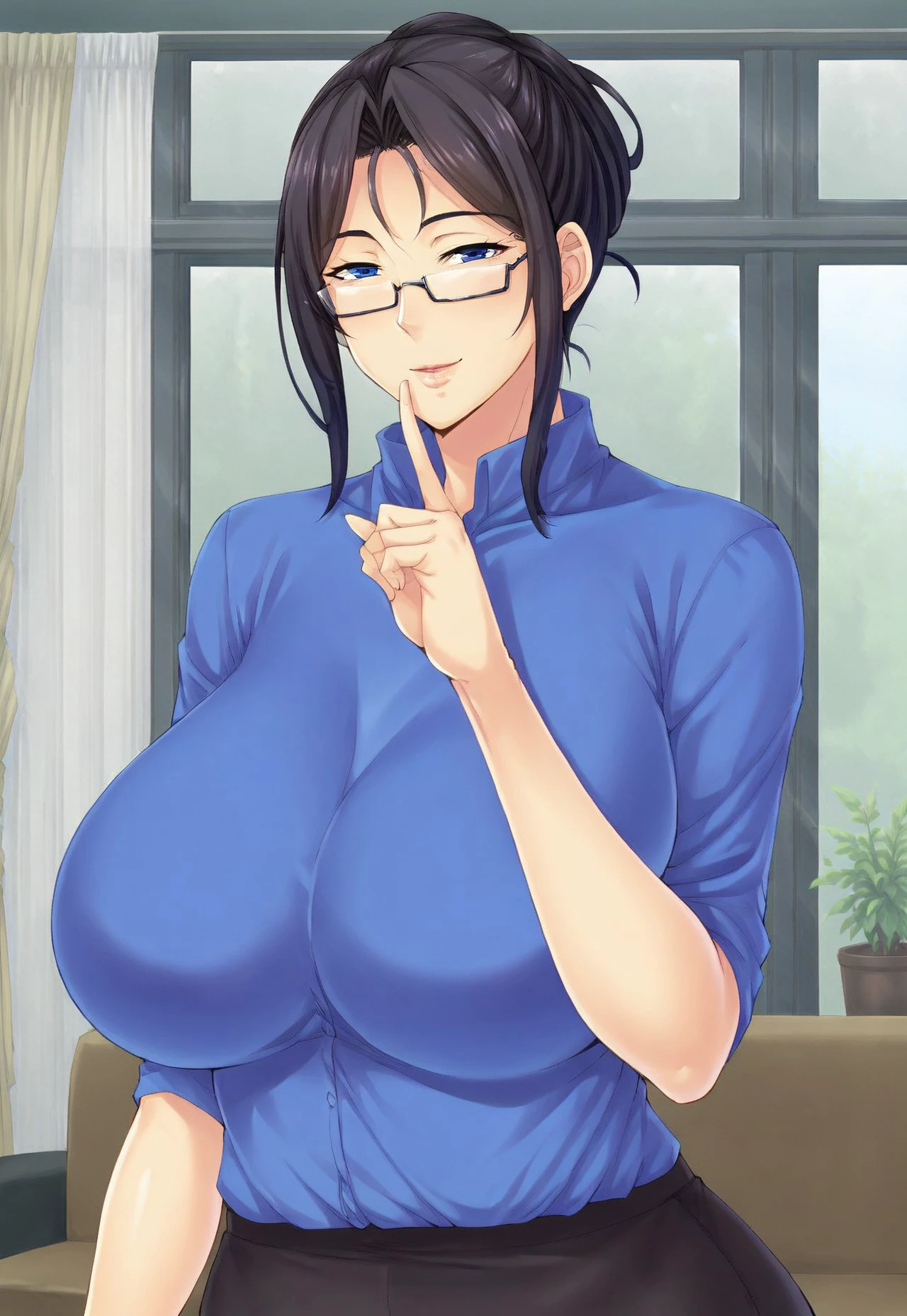 18+ Visual Novel Game Character | Minamoto Sayaka | Mommy Sensei: Horny Homework ママ先生の???な宿題 V1