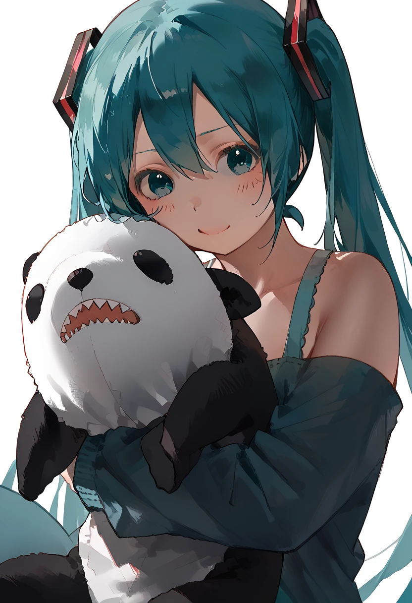 score_9, score_8_up, score_7_up, 1girl, solo, hatsune miku, hugging, panda, stuffed panda, shark, stuffed shark <lora:hugging_panda:1> <lora:Hugging_shark:1>