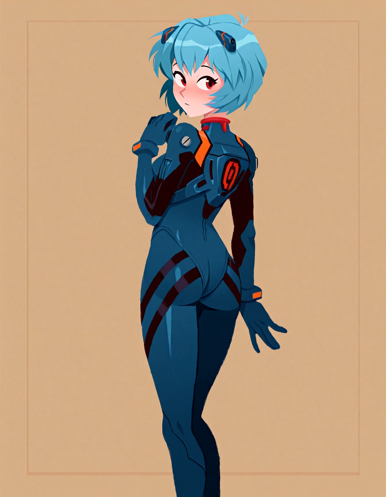 (young girl:1.2), (small breasts), (plugsuit:1.2)