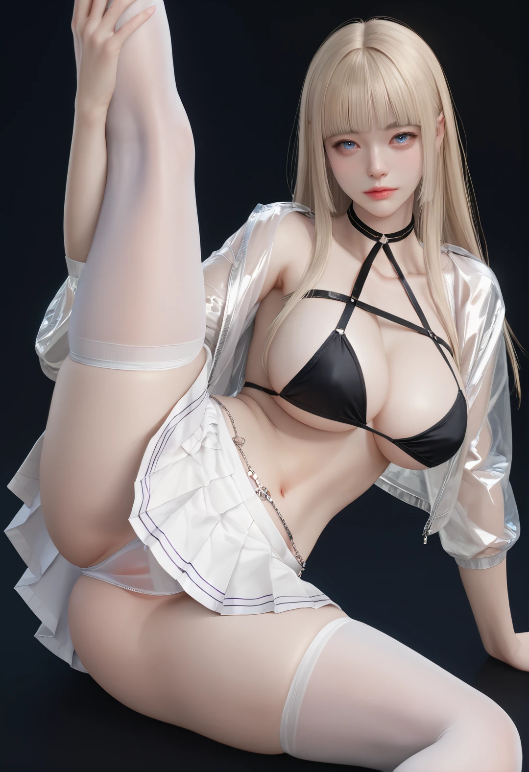 Open crop jacket with skirt 1.0