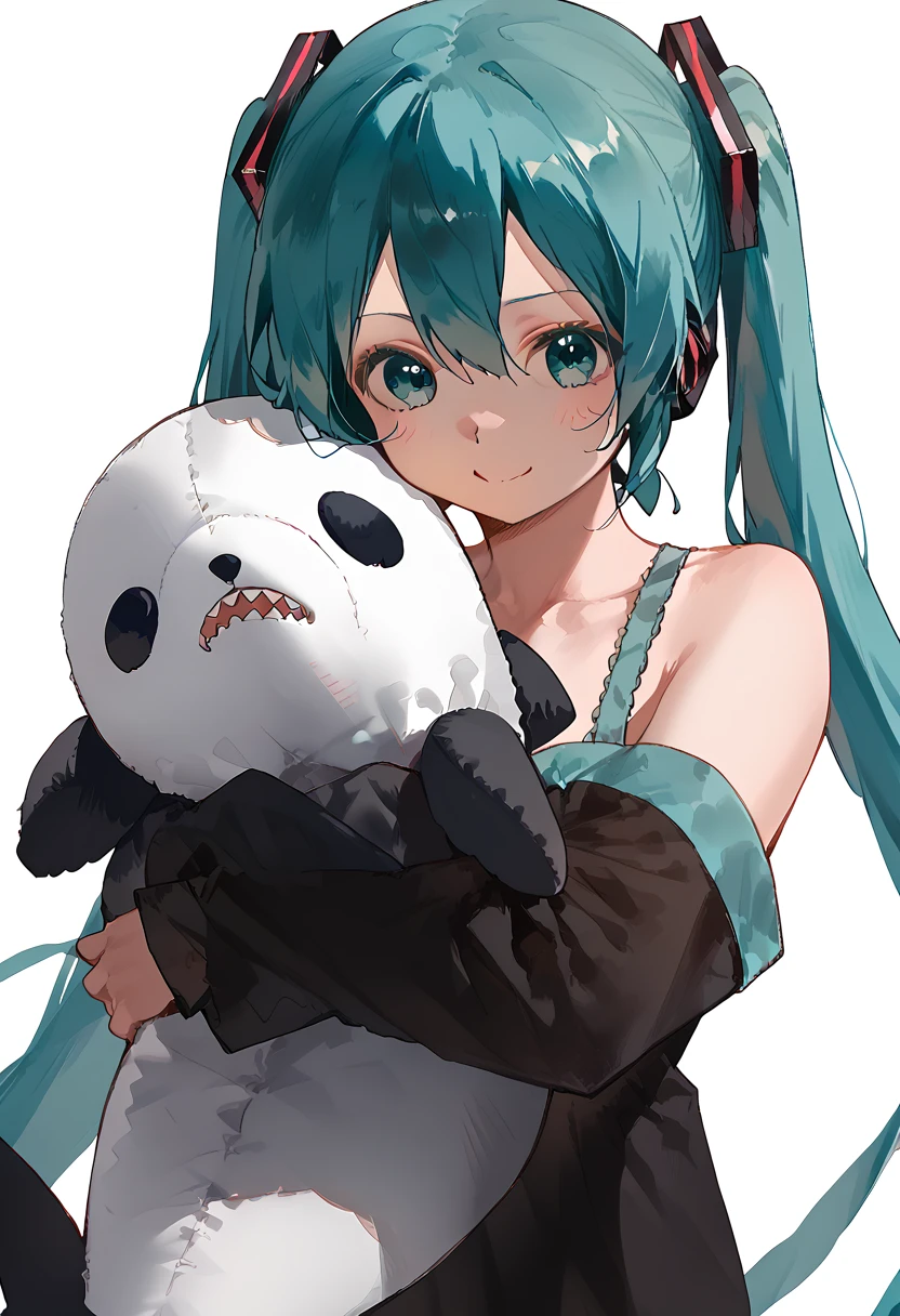 score_9, score_8_up, score_7_up, 1girl, solo, hatsune miku, hugging, panda, stuffed panda, shark, stuffed shark <lora:hugging_panda:1> <lora:Hugging_shark:1>