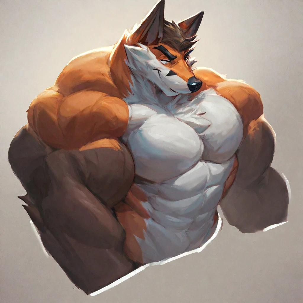 source_furry, score_9, score_8_up, score_7_up, 1boy, solo, portrait, fierart, fox, furry, anthro, muscles, muscular, bodybuilder,