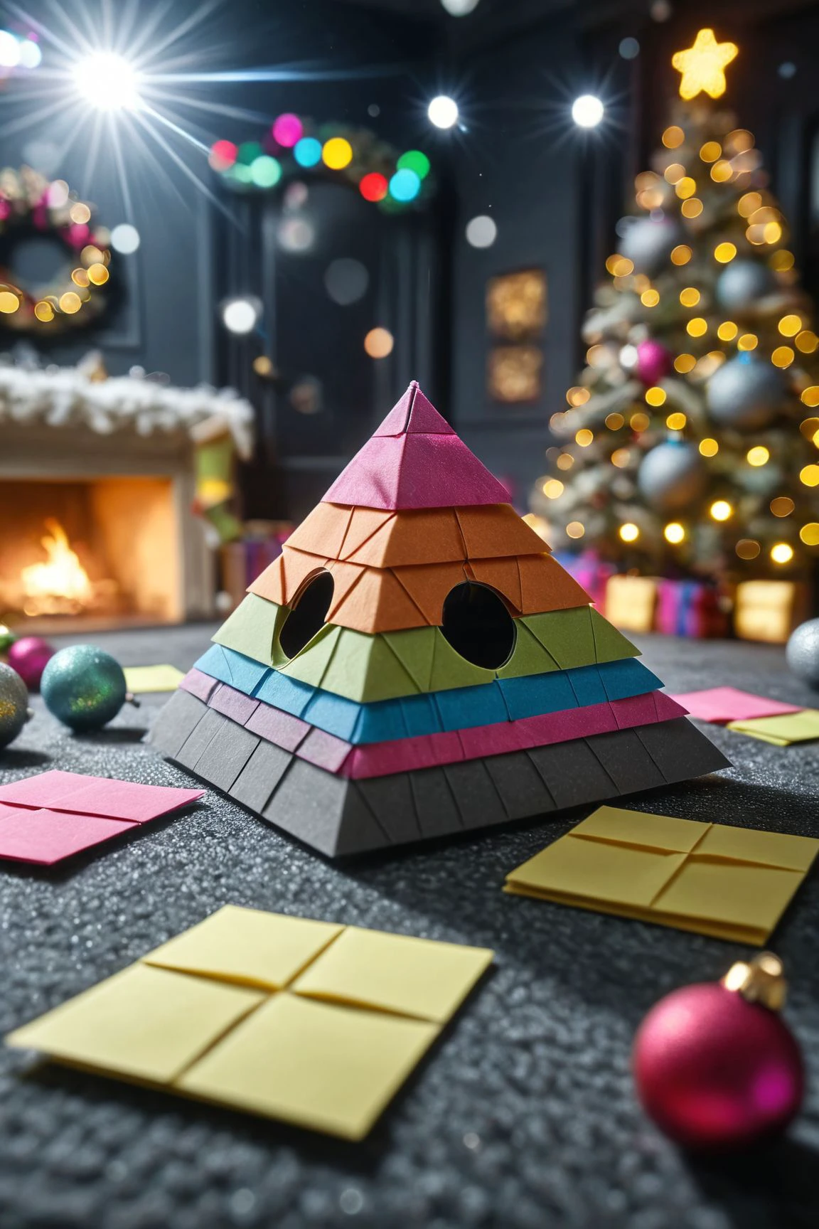 <lora:Post-It-Christmas-v1.0.7:1> post-it Christmas,
masterpiece, 4k, ray tracing, intricate details, highly-detailed, hyper-realistic, 8k RAW 
Pink floyd, dark side of the moon.
cinematic light, dramatic light, shallow depth of field,  high budget, bokeh, cinemascope, film grain, grainy,