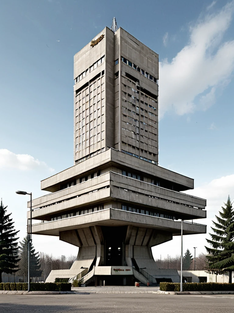 soviet,sky,tree,scenery,building,photograph realistic,headquater,<lora:Soviet-000010:0.55>,