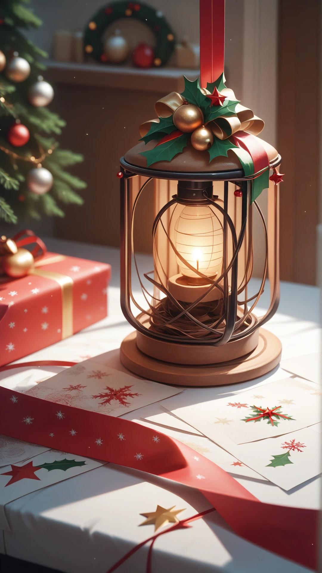 score_9, score_8_up, score_7_up, score_6_up, score_5_up, a ChristmasWrapped lantern. entirely wrapped up in christmas wrapping paper.
<lora:ChristmasWrappedPDXL:1.0>