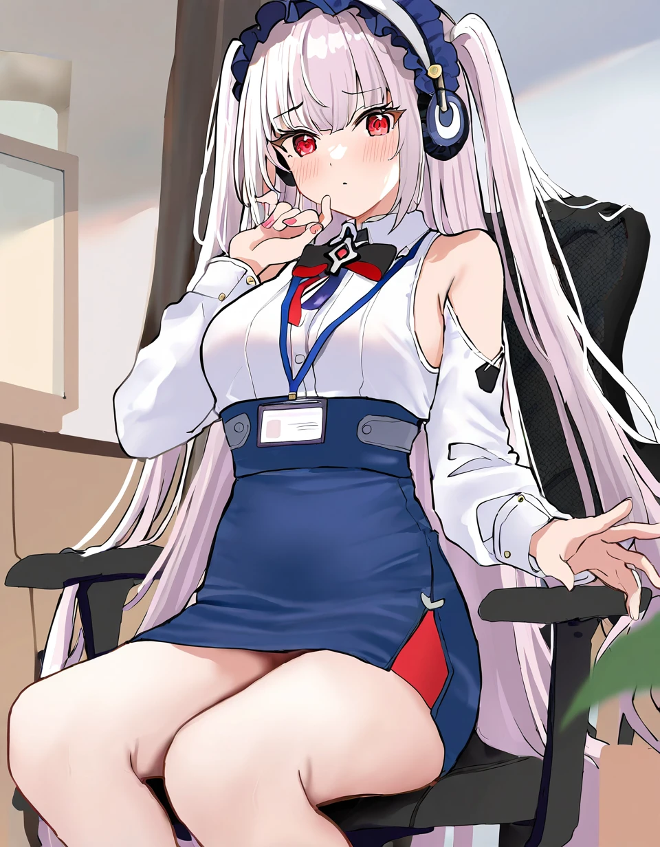 Pony_zPDXL, rio \(blue archive\),1girl, halo, solo, looking_at_viewer, jacket, large_breasts, high_heels, formal, suit, turtleneck, hairclip, pleated_skirt, black_pantyhose, holding, id_card, smile, black_skirt, long_sleeves, <lora:rio_(blue_archive)_image2123_2023-12-03:1>halo. gorgeous,key visual, vibrant, studio anime,award-winning, professional, highly detailed,high budget, cinemascope,