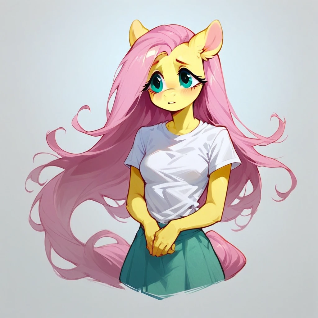 cu73f4c3, anthro, fluttershy, pony ears