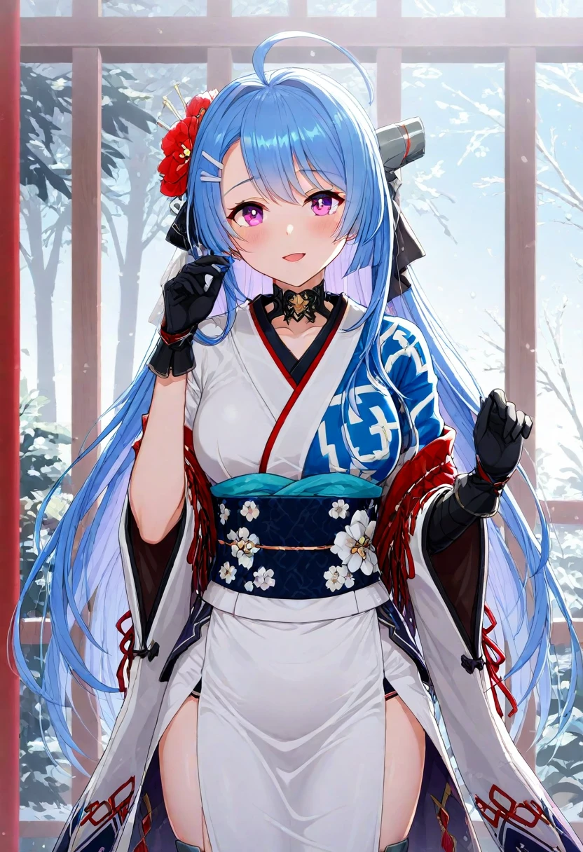 1girl,    <lora:helena_XL_illustrious-noob_v1:1> helena (azur lane), kimono,, best quality, high quality,masterpiece, highres,neswst