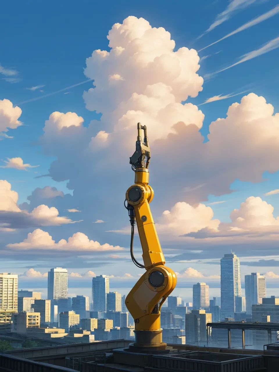 masterpiece, amazing quality, best quality, very aesthetic, newest, absurdres, official art,
[tokyo tower:Industrial robot arm:6], blue sky, city, cloud, cloudy sky, no humans, outdoors, scenery, sky, skyscraper
<lora:Industrialra:1>