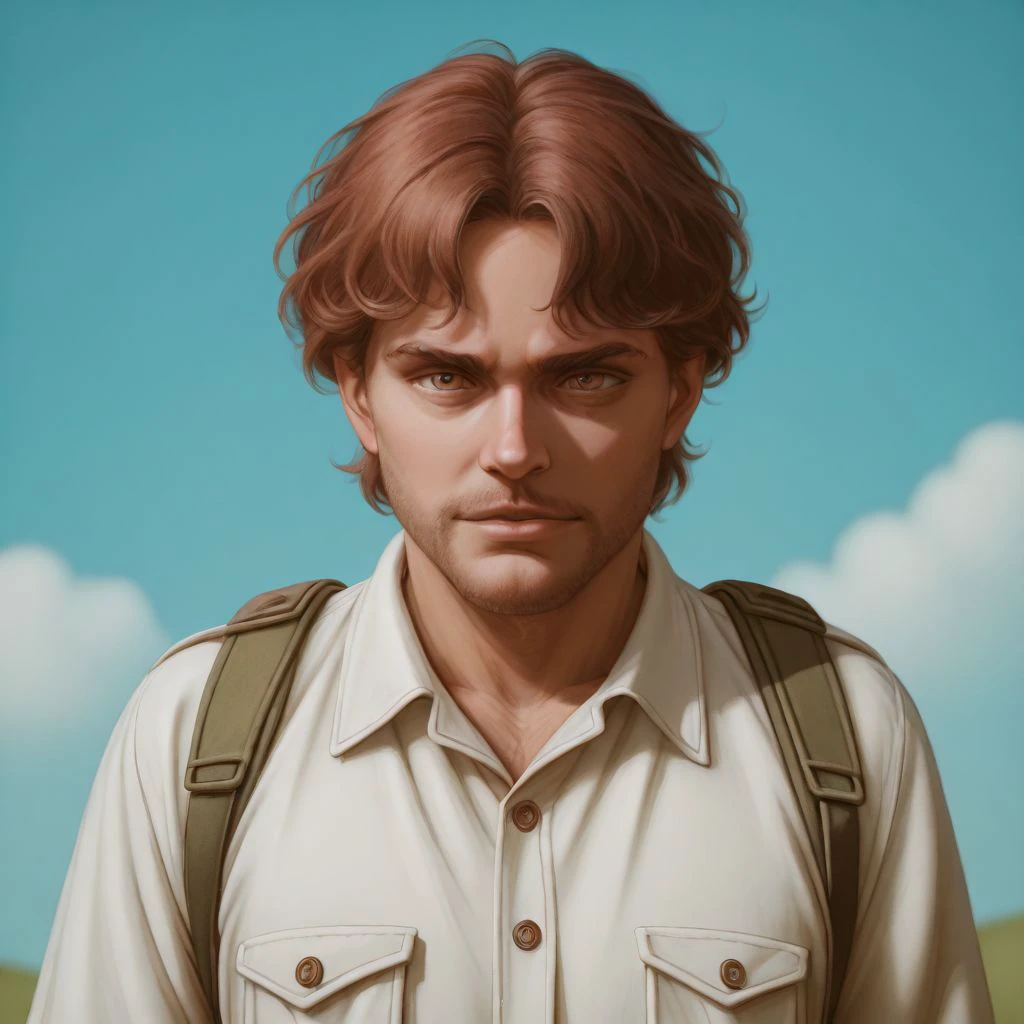 <lora:IL_grolaprod_wed008:0.3>,fio germi,realistic, Rob Guillory, Afrofuturism, Colorful, Cyberpop, Tasteless lanky Man with a Nylon dragon, John William Godward, Anime, portrait art by Ryohei Fuke, confident, perfect background, fantastic aesthetic, excellent composition, epic atmosphere, highly detail