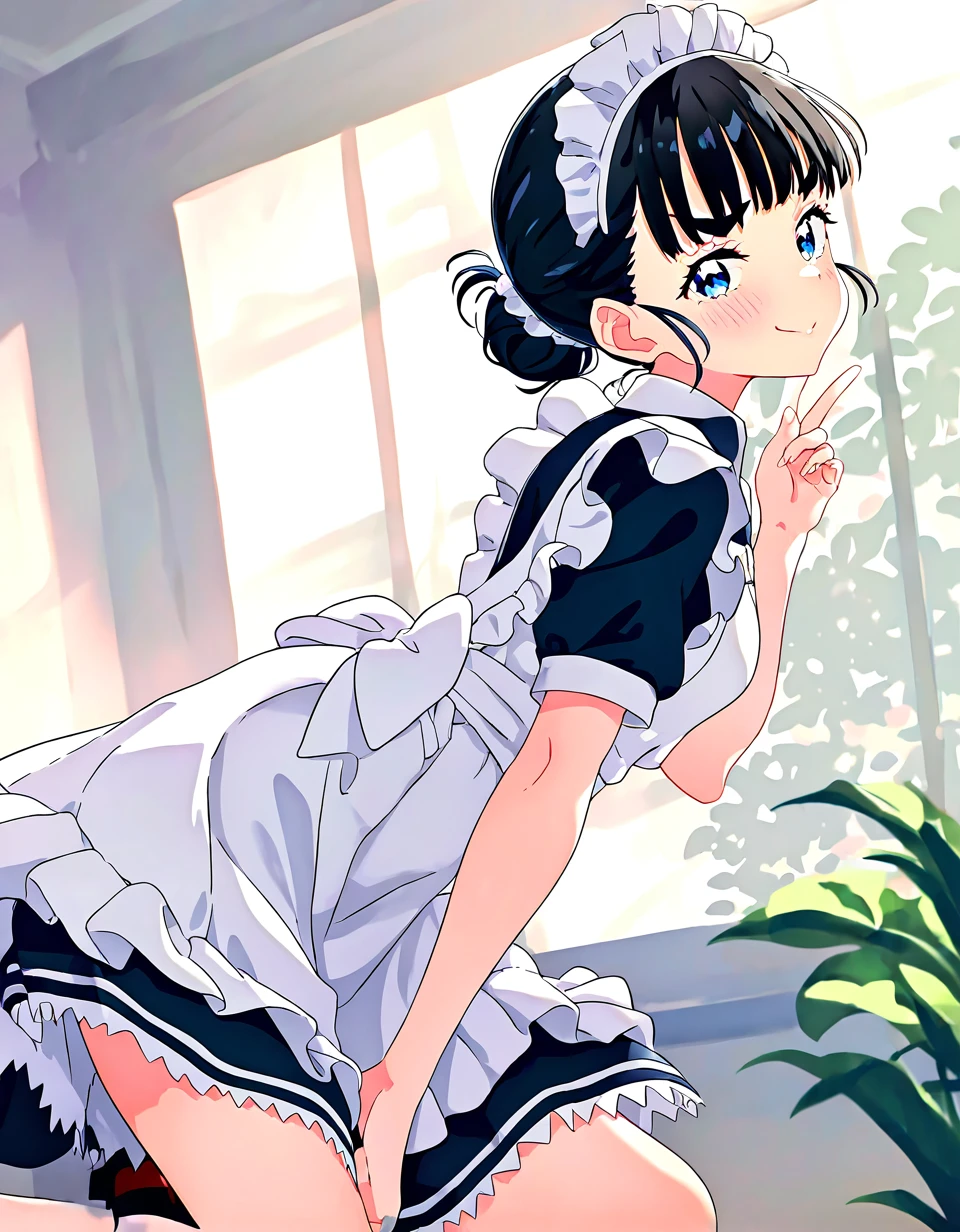 1girl, basori tiara, make heroine ga oo sugiru!, <lora:na_basori_tiara_r32:1.0>, ((maid dress)) solo, (masterpiece), best quality, amazing quality, very aesthetic, absurdres, newest, <lora:hisakata_souji_v1_e24_r64:1.1> artist: hisakata souji <lora:animagine_fixhand_v1:1.1>