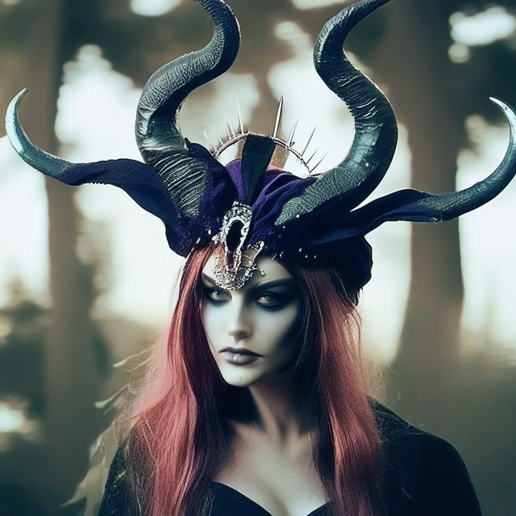 1girl, solo, sexy face, FakeHorns, Horn Crown