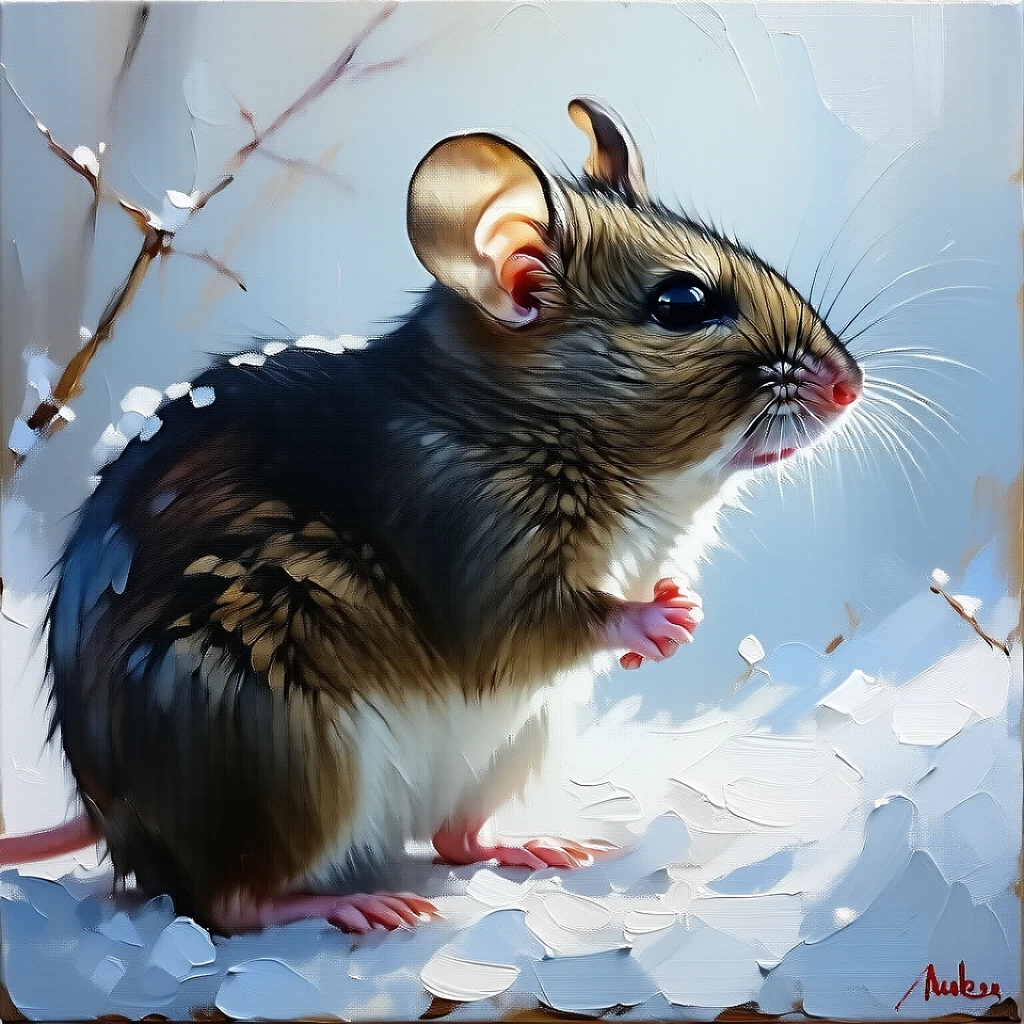 abstract-sart mouse in winter