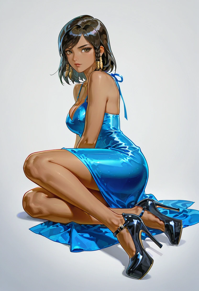 liyke heels,high heels,1girl,solo,ikeda ruriko,pharah (overwatch)