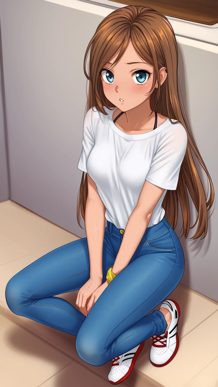 score_9, score_8_up, score_7_up, full_body, medium_breasts, perfect_body,
1girl, 18_years_old, brown_hair, long_hair, hair_long_to_waist, blue_eyes, blush, shy, parted_lips, looks_at_viewer, t-shirt, skinny_jeans, sneakers,
 <lora:lgg_stasya_SEv1.0:0.75> lgg_stasya person