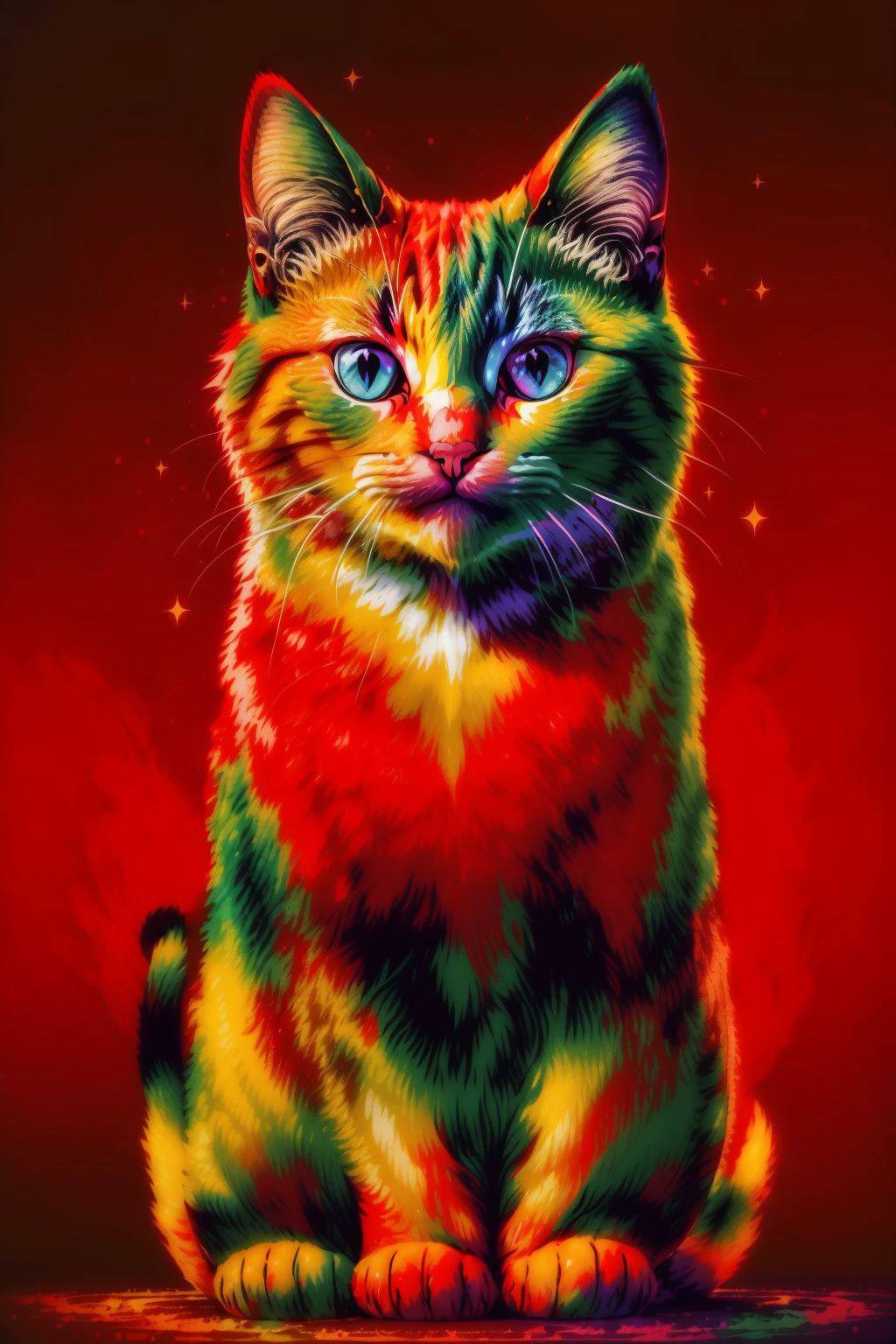 V3Xmas glowing cat, white background <lora:glowing01:0.8>, artistic, textures <lora:add_detail:0.5> <lora:boldline:0.2>