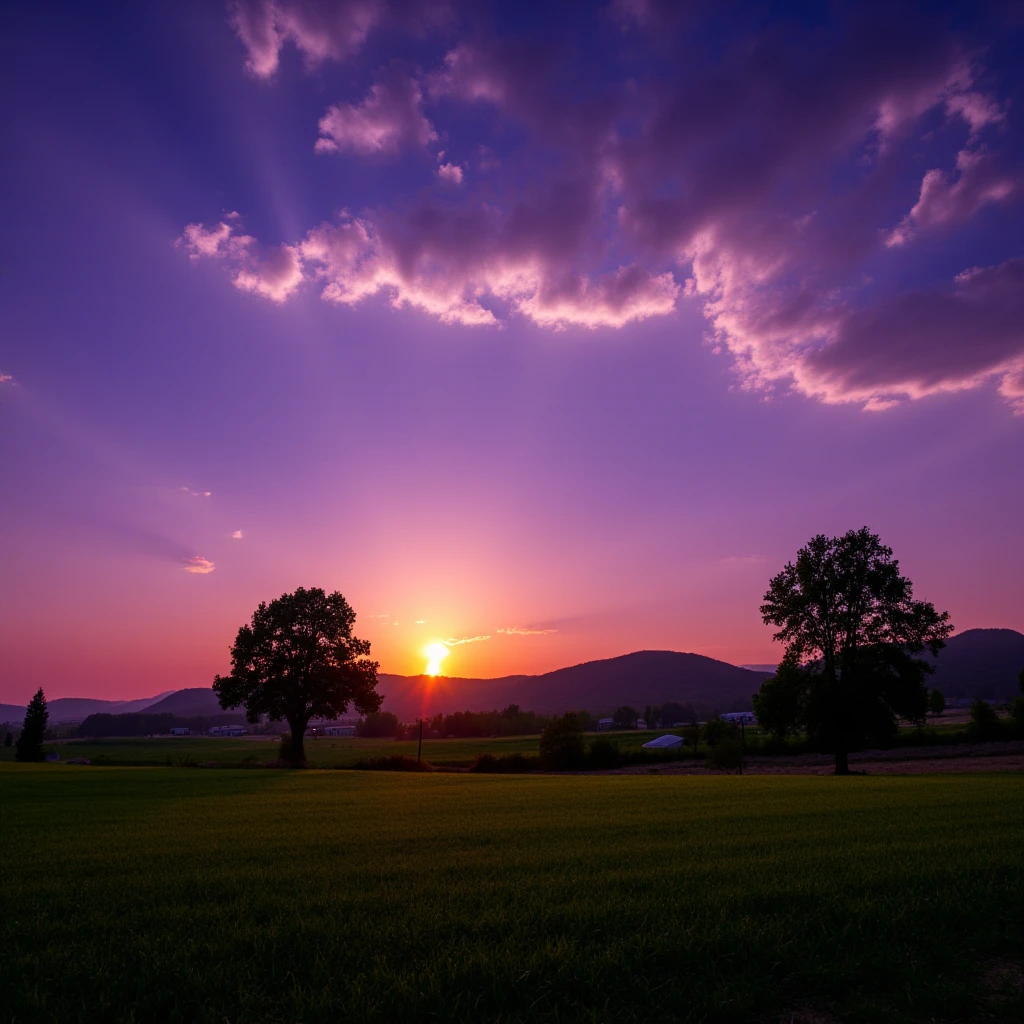 UHD, 4k, ultra detailed, cinematic, a photograph of <lora:Vivid polarizing filter style v1:1>
HDR, Vivid style, Neutral-density filter, In cinematic Polarizing filter photography style a field with a few trees and a sunset, sharp edges, detailed image, kodak polarized film style, contrast:1, darken skies, intense color, high contrast, darken image, contrast color, polarising filter style, Polarizing filter photography style, outdoors, sky, cloud, tree, no humans, scenery, nature, sunset, city, horizon, sun, cityscape, field, landscape, purple sky, grass, flower, flower field, purple sky, mountain, epic, beautiful lighting, inpsiring