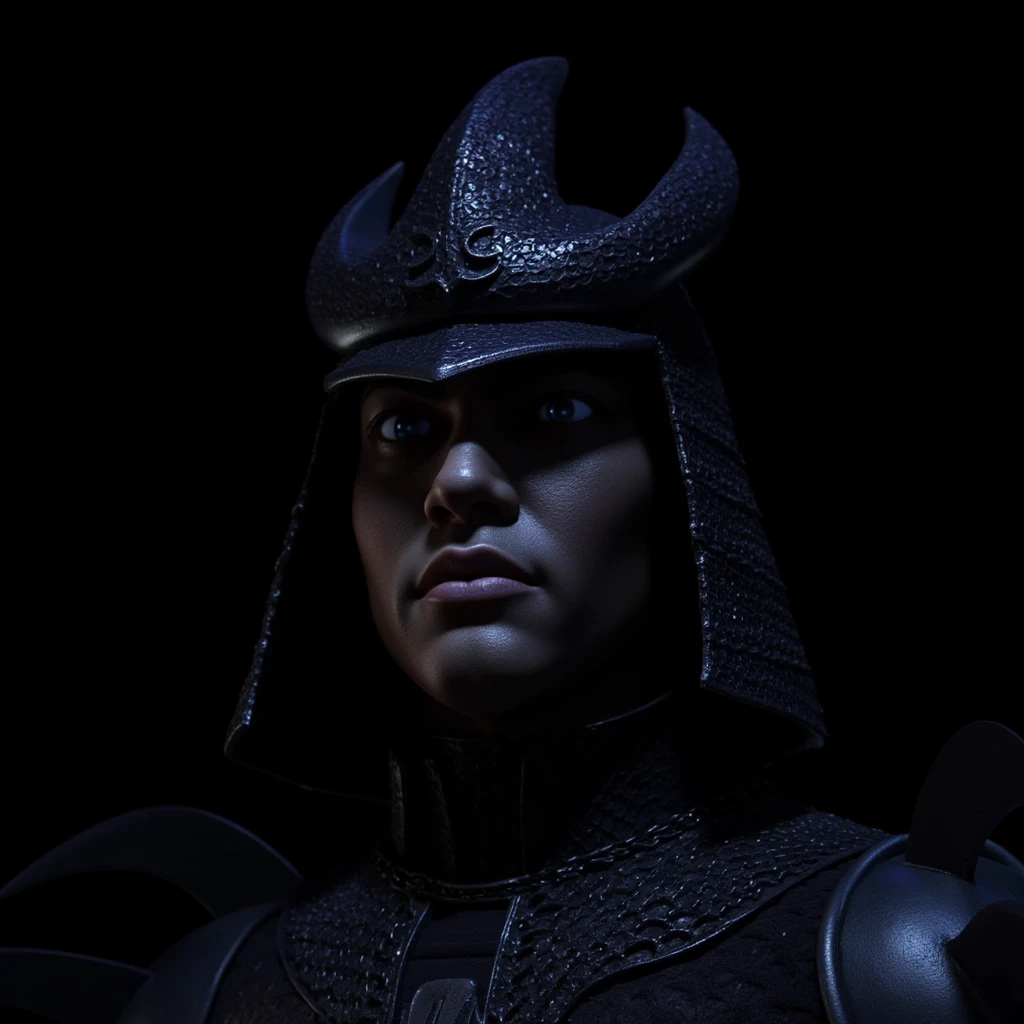 Hyperrealistic art of  <lora:shredder v1:0.9>
super shredder a man wearing a hat with a light on it, closeup, solo, looking at viewer, closed mouth, black eyes, armor, scar, helmet, portrait, photorealistic, closeup, scar of face, Japanese, yakuza, shoulder armor, chainmail, kabuto (helmet), blue eyes, hat, black background
, Extremely high-resolution details, photographic, realism pushed to extreme, fine texture, incredibly lifelike