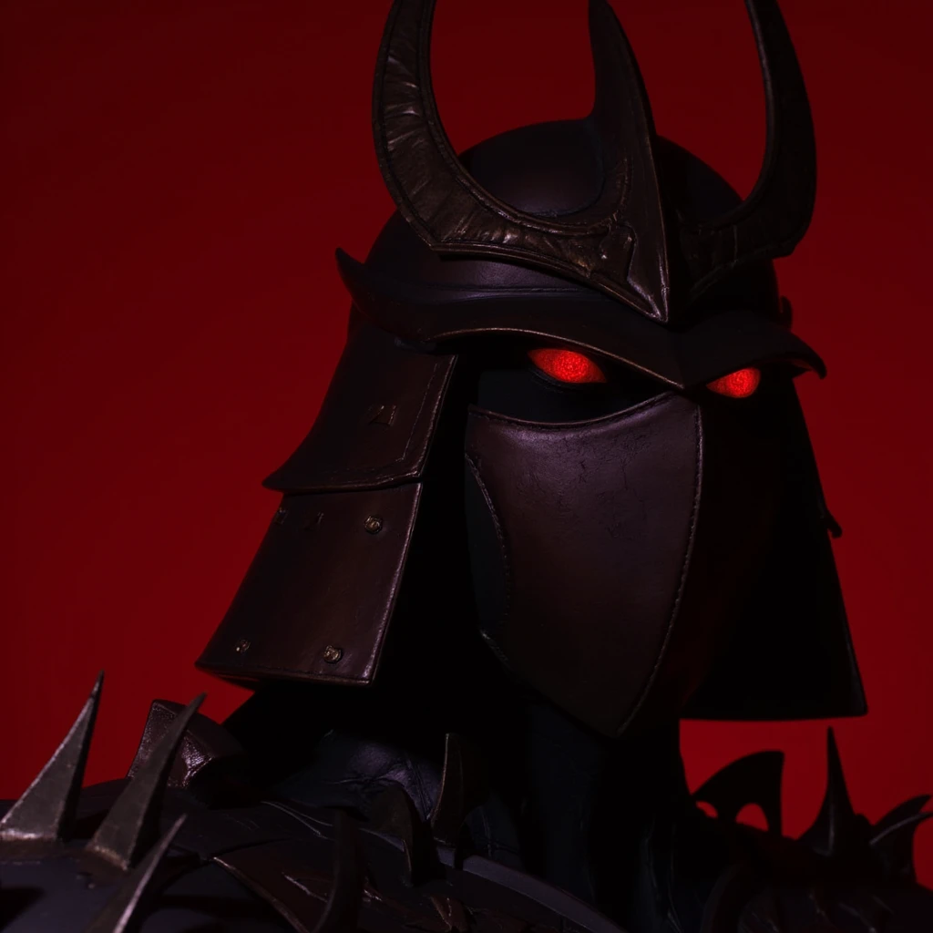 Hyperrealistic art of  <lora:shredder v1:0.9>
super shredder a man in a helmet with a red eye, closeup, solo, looking at viewer, red eyes, upper body, armor, mask, glowing, helmet, portrait, red background, glowing eyes, kabuto (helmet), red eyes. shogun, closeup, horns, gradient, gradient background, no humans, japanese armor, horned helmet, Extremely high-resolution details, photographic, realism pushed to extreme, fine texture, incredibly lifelike