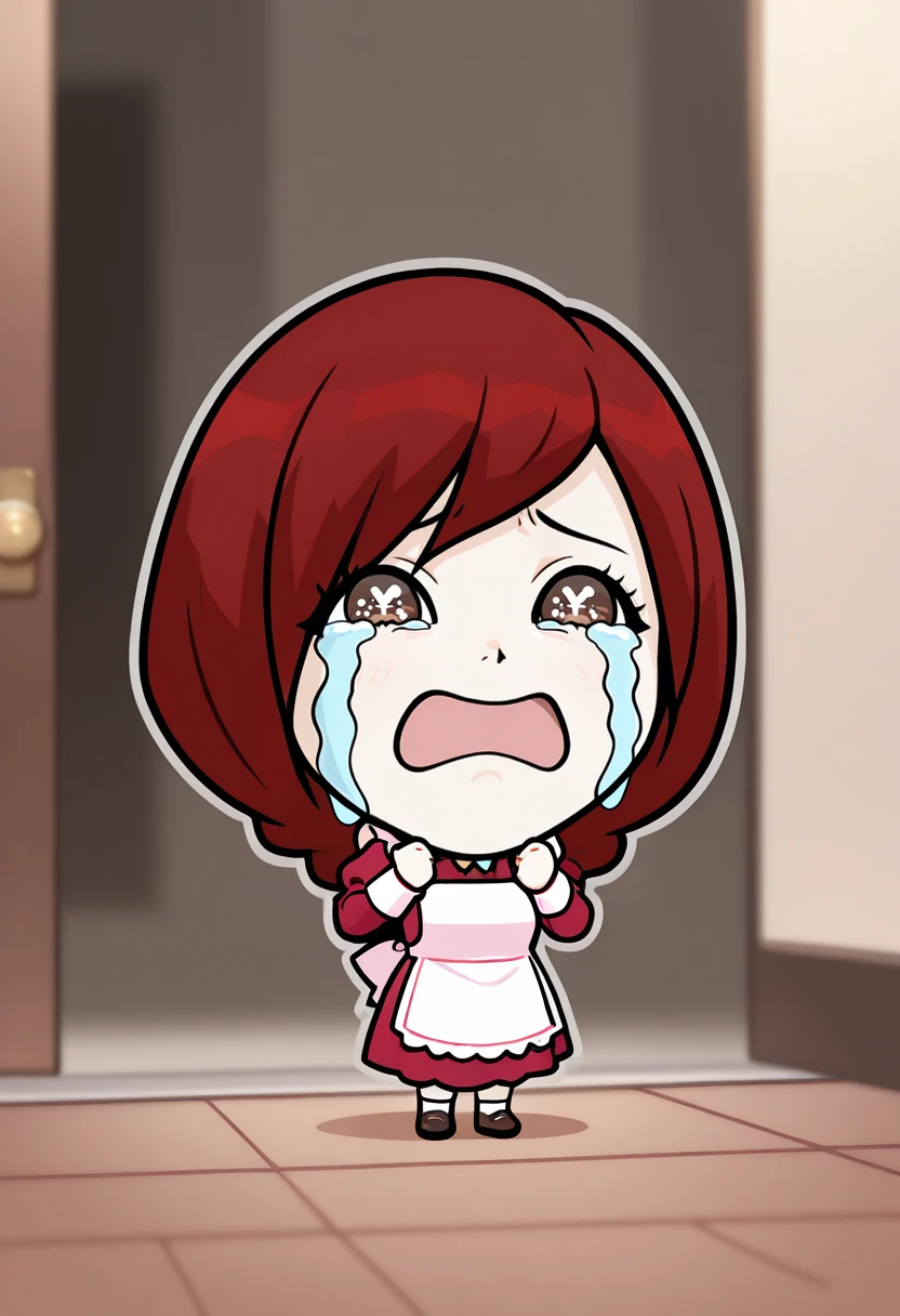 masterpiece,best quality,1girl,<lora:VAvanilla_ilv1>,vaniko,general,chibi,crying,