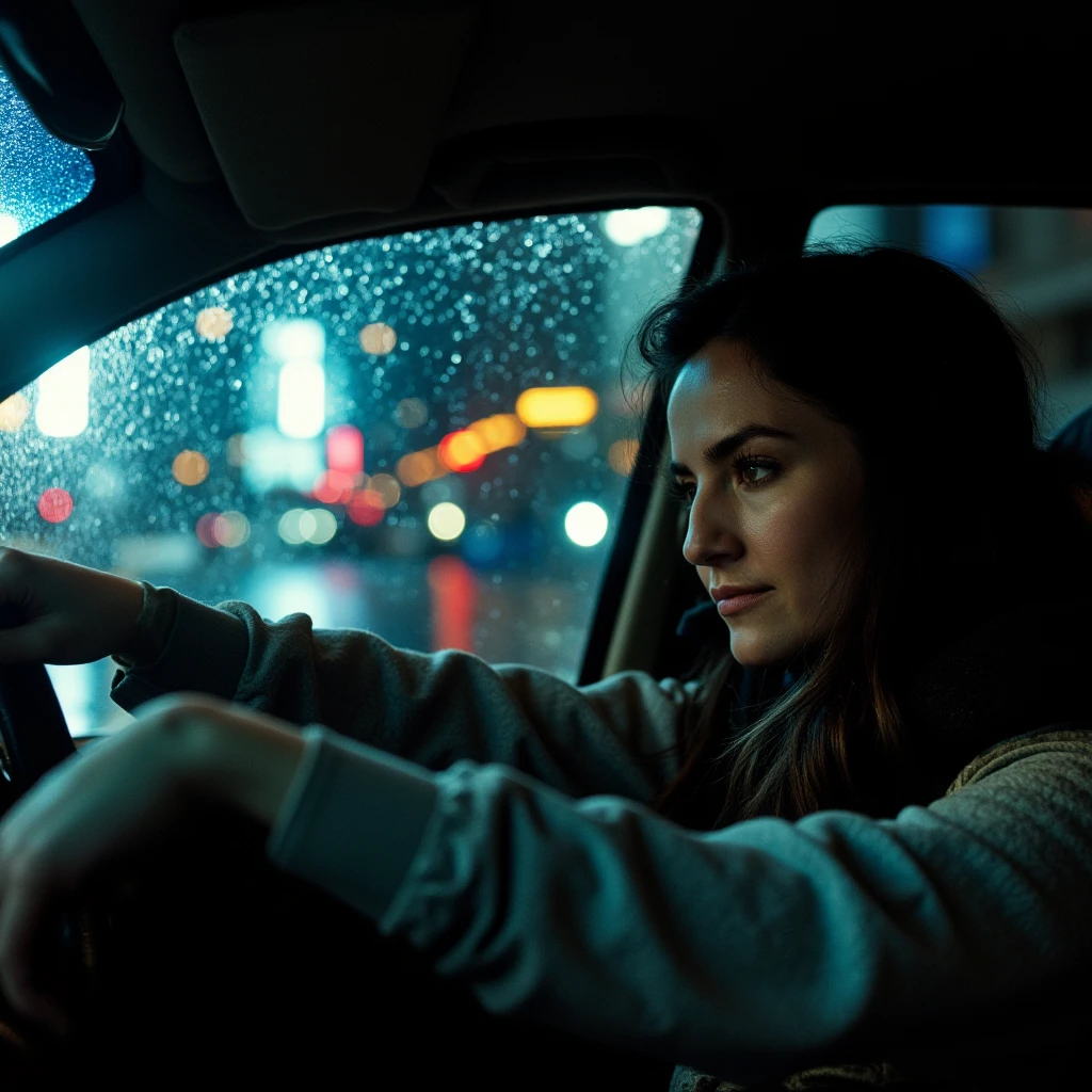 cinematic film still of  <lora:racing car style v1:0.8>
In racing style, a woman sitting in a car with a rain soaked windshield, solo, 1boy, male focus, blurry, night, ground vehicle, scenery, motor vehicle, city, car, dark, impact, crash, explosion, destruction, strike, wreck, smash, exploding cars, wrecked cars, cinematic shot, film, different color, real, collision, road rage, sport cars, sports car, car race, dismembering, falling, flying, accident, disaster, cinematic explosion, chaos, disintegration, high speed, vehicle, different sports car, flying debris, Muzzle blast, broken glass, sports car style, outdoors, shallow depth of field, vignette, highly detailed, high budget, bokeh, cinemascope, moody, epic, gorgeous, film grain, grainy