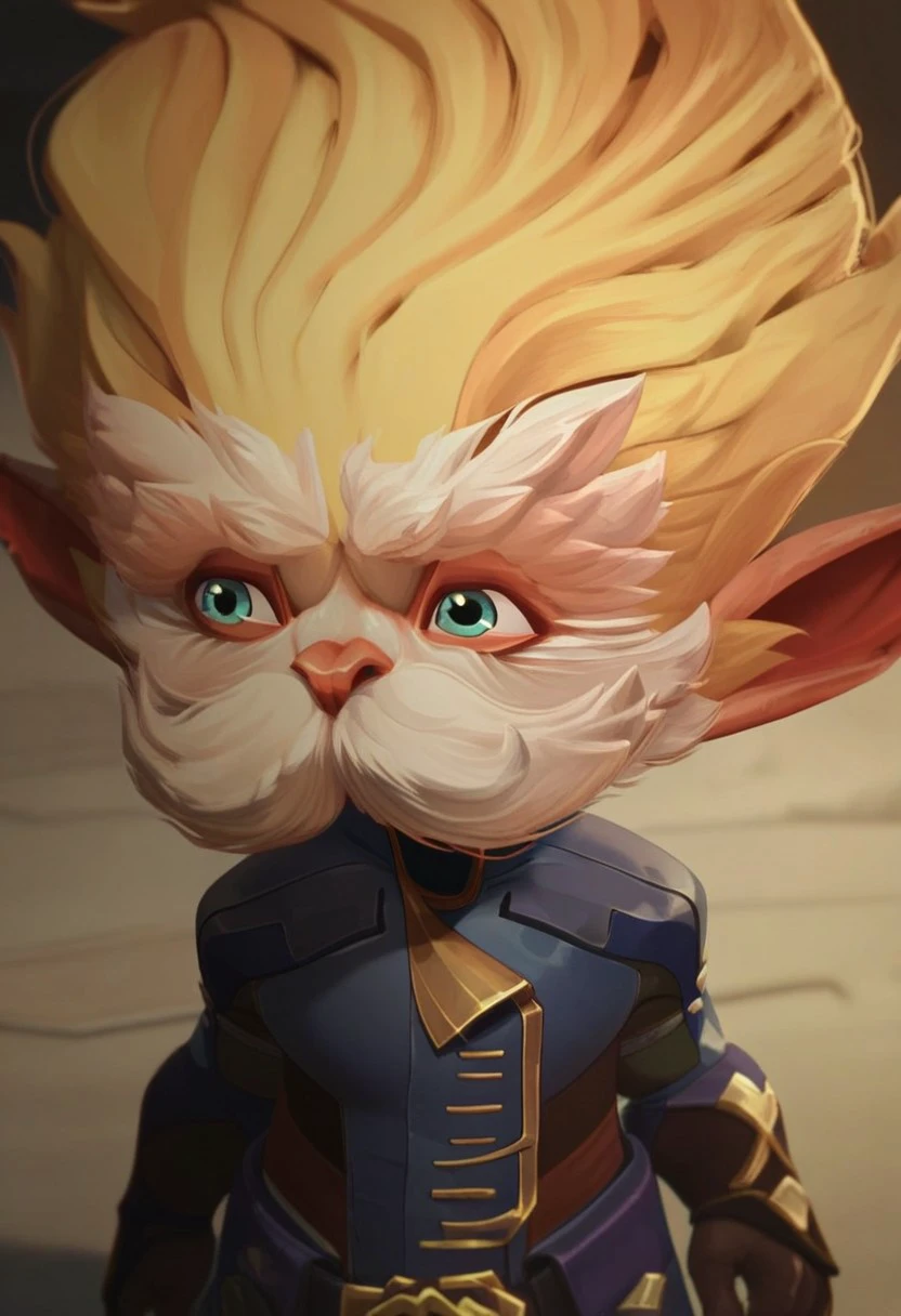 score_9, score_8_up, score_7_up, score_6_up,  
h31m3rd1ng3r ,Heimerdinger ,Heimerdinger /(league of legends arcane/), solo, short hair, bangs, blue eyes, blonde hair, 1boy, closed mouth, green eyes, male focus, pointy ears, artist name, armor, facial hair, portrait, beard, furry, mustache, furry male, yordle ,/(league of legends arcane/)