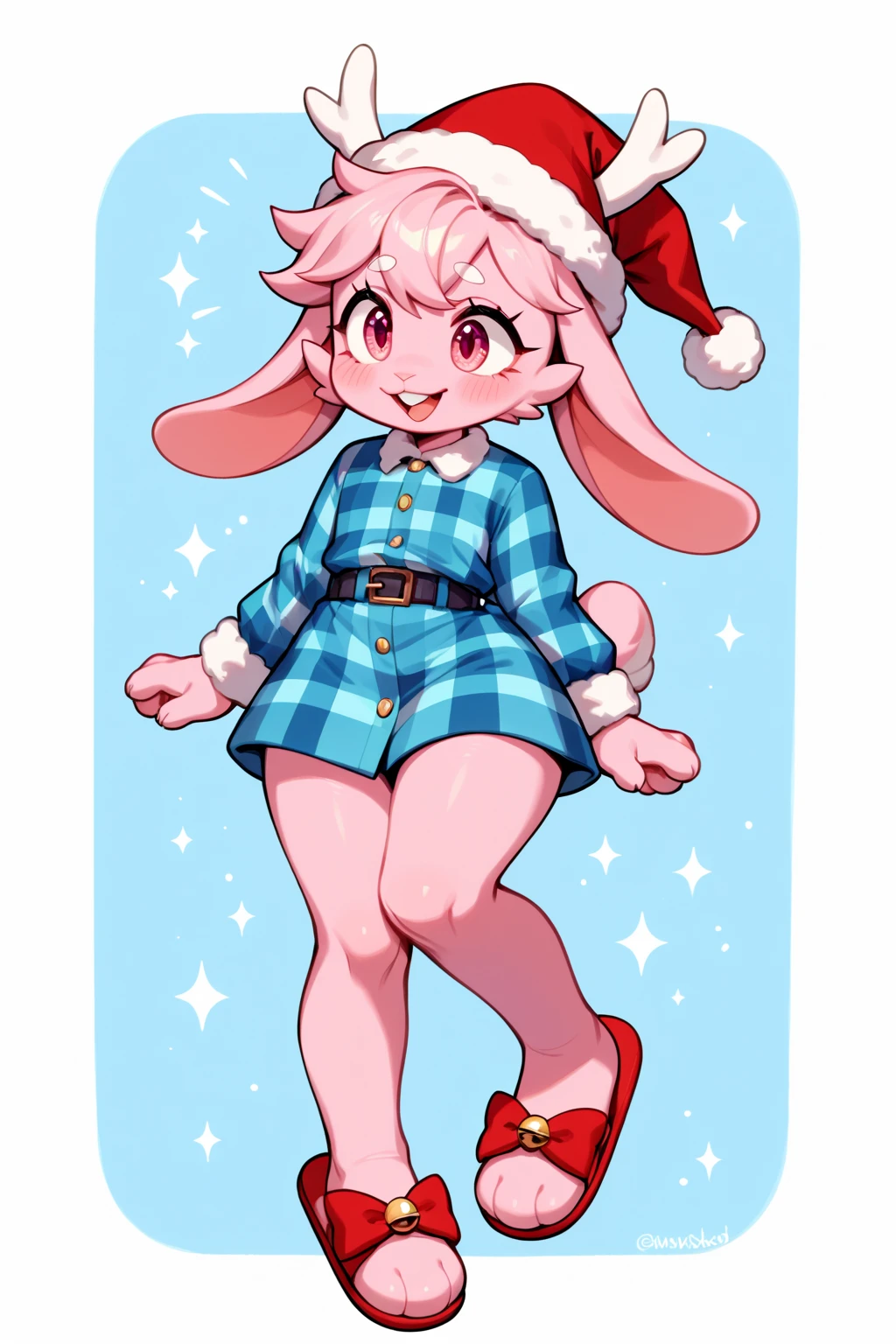 Zootopia, bunny, fluffy girl, adult girl, solo, 1girl, long cute bunny ears, fangs, claws, furry girl, female, wearing thick frilly nursery themed cloth diaper, baby diapers, with a cute backpack and diaper bag, slight diaper bulge, pink skirt, blue dragon eyes, brown with soft blue highlights hair, bunny tail, smile, smiling, embarrassed, has a big pretty bow in her hair, has animal paws for hands and feet, on her hands and knees, 1girl, best quality, outdoors, high definition, cute, long hair, space eye, glow eye, femboy, neon city, snowfall, midnight, deep blue hoodie, cute, collar, god, fur body, character, masterpiece, fluffy tail, current, shy, NFSW, Highest Quality, 8k, R-18, full HD, winter, OC, leather straps, leather cuffs, buckles, locks, crotch bulge, skin tight baby romper,