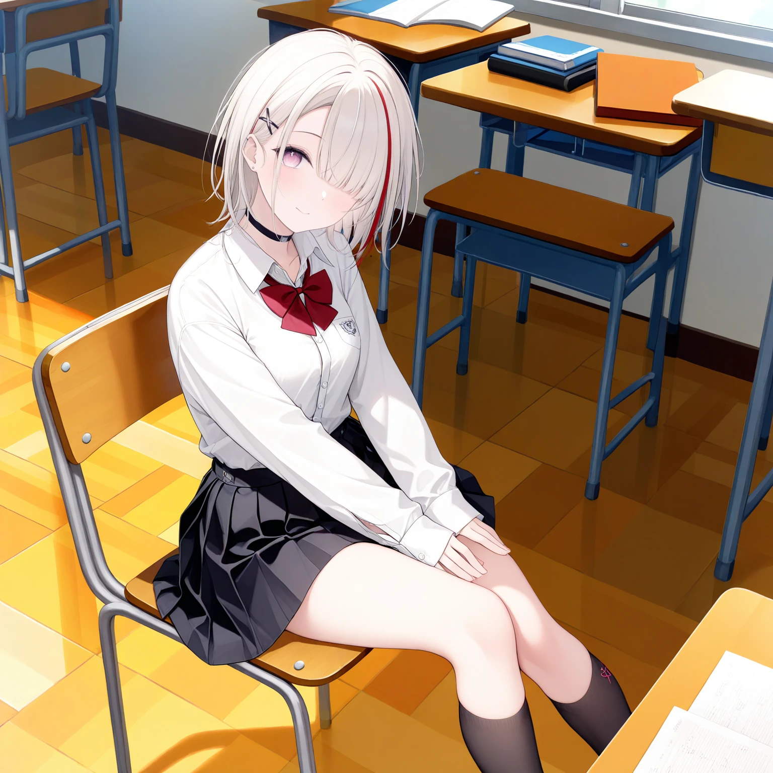 safe, masterpiece, very aesthetic, 1girl, duisburg, school uniform, sitting, classroom, chair
<lora:Duisburg-AzurLane_NAIXL_v10:1>