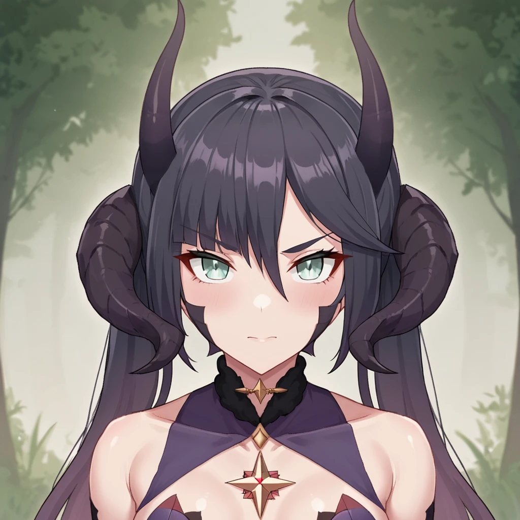 score_9,score_8_up,score_7_up, source_anime, zPDXL,
1girl, mona_(genshin_impact) , solo,
leotard, gloves,
horns4, multiple horns, demon horns, au ra, black hair, long hair,
looking at viewer, 
upper body focus, front view,
forest, nature, fantasy,
BREAK <lora:Four_horns:0.8>,
<lora:xl_more_art-full_v1:0.5>,
<lora:add-detail-xl:1>,