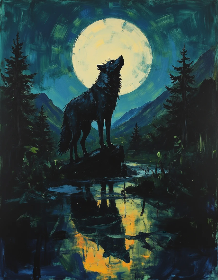 m0d3rnstr0k3s A wolf under a full moon
<lora:Modern_Strokes:0.8>