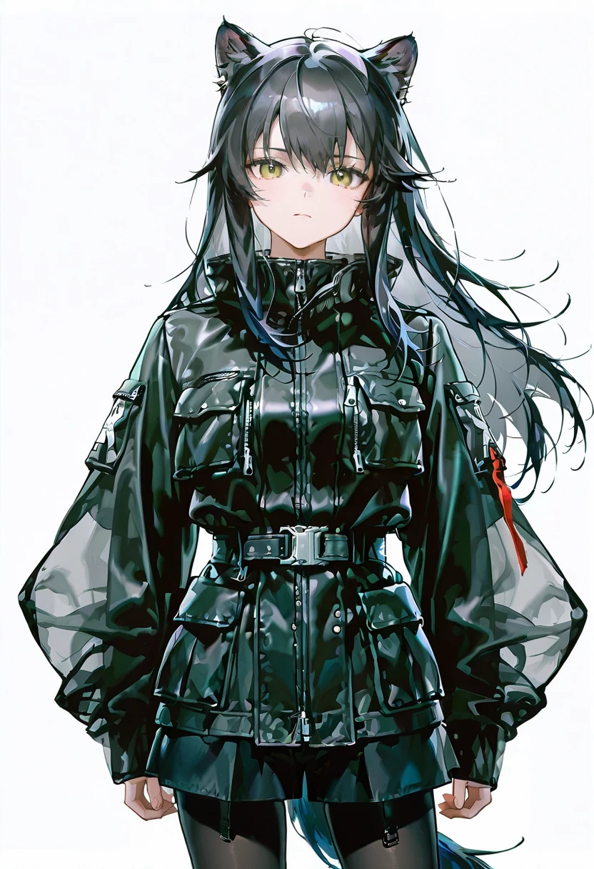 1girl,solo,looking at viewer,ikeda ruriko,deat jacket, texas_(arknights)