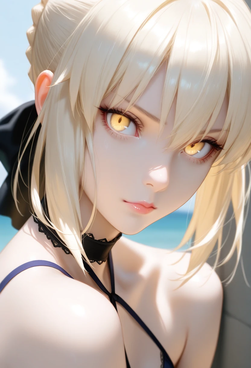 masterpiece, best quality, realistic
saber_alter, fate_(series), 1girl, blonde_hair, yellow_eyes