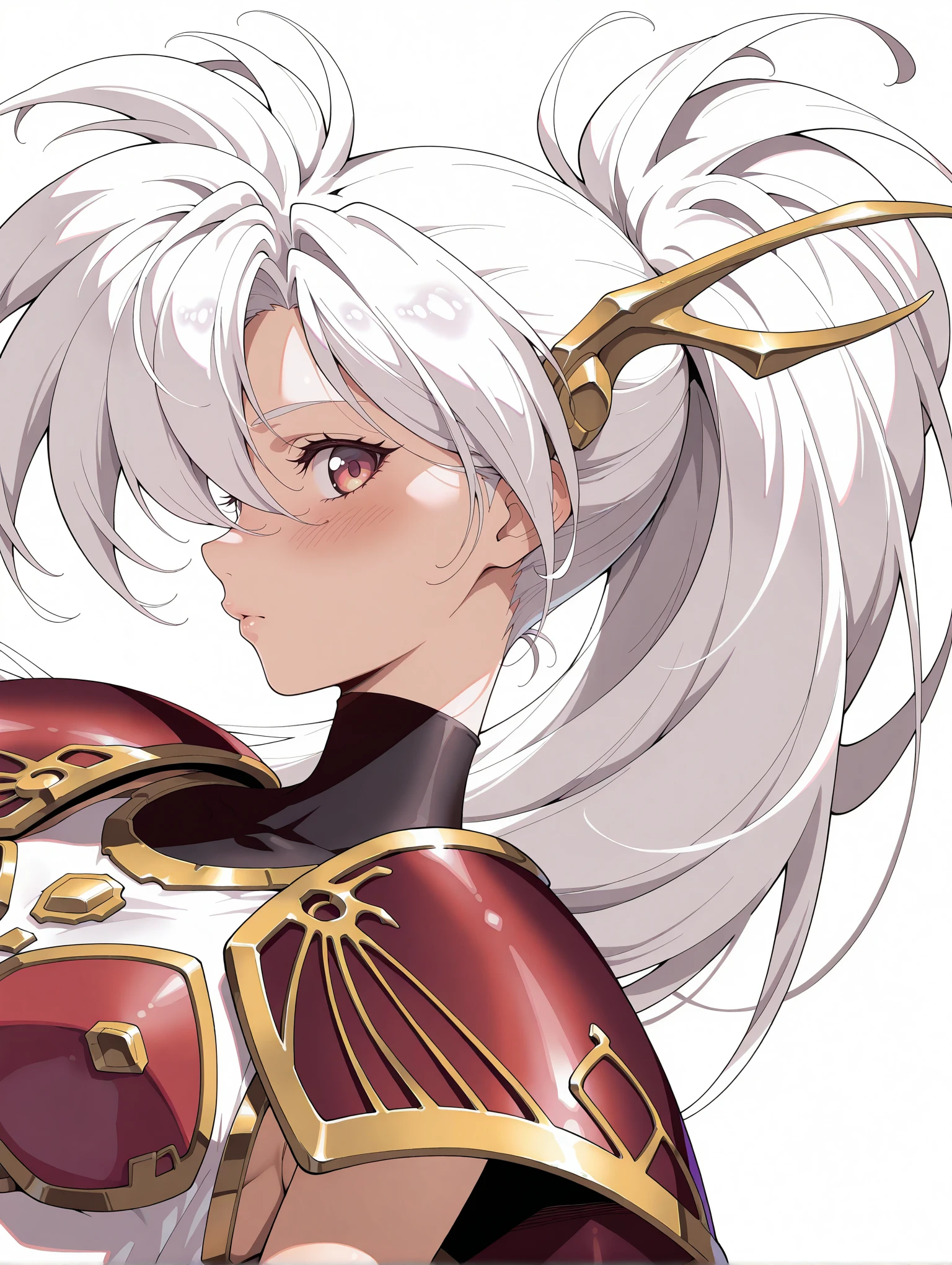 masterpiece,best quality,amazing quality,
1girl,solo,<lora:luna_ilxlv1:1>,Luna,white hair,hair ornament,ponytail,
l_clothes,shoulder armor,
<lora:Fixhands_anime_bdsqlsz_V1:1>,looking_at_viewer,upper_body,face_focus,dynamic_angle,cinematic_angle,light_blush,white_background,simple_background,profile,