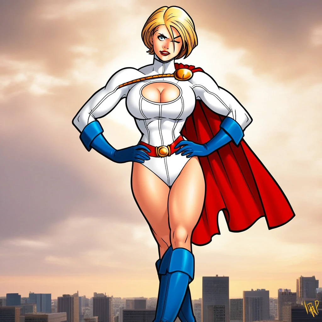 Power Girl DC,showing ass