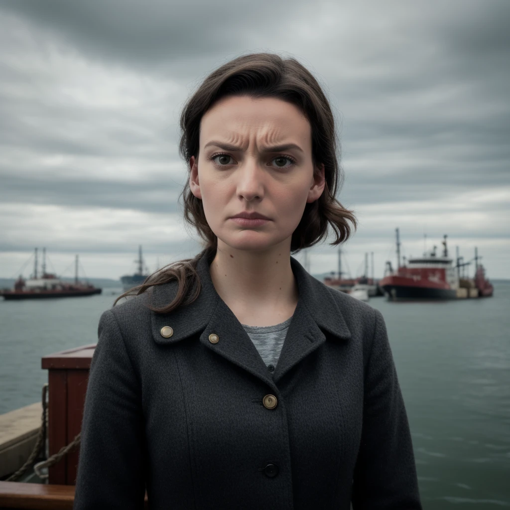 <lora:Gaitejansen:1>gaite jansen looking pissed at the harbor, 4k, tack sharp, highest quality, masterpiece