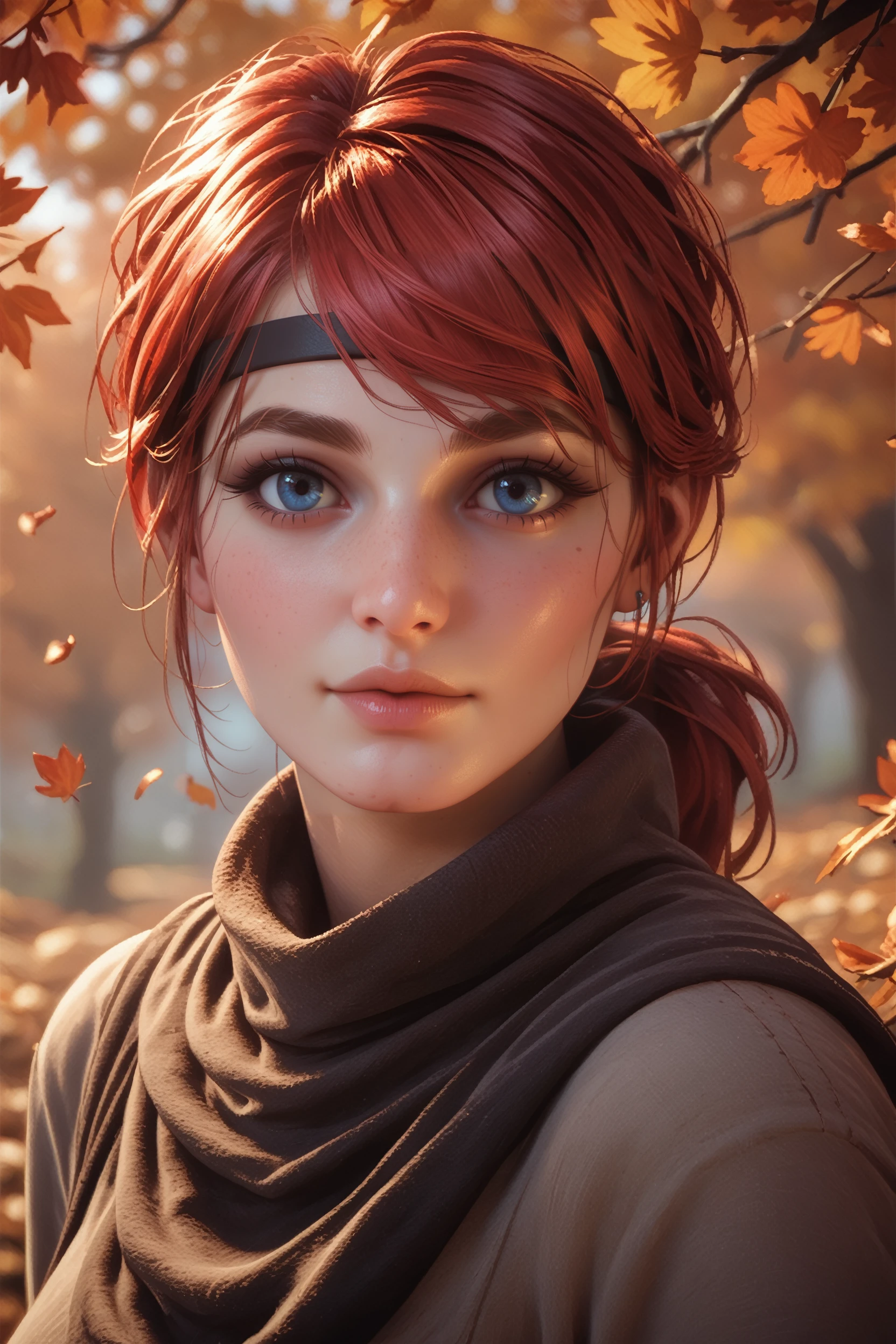 score_9, score_8_up, score_7_up, score_6_up
<lora:PMelie:0.8>
PMelie, 1girl, red hair, ponytail, blue eyes, hairband, looking at viewer, in autumn,seasonal flower,seasonal background,flower background, posing