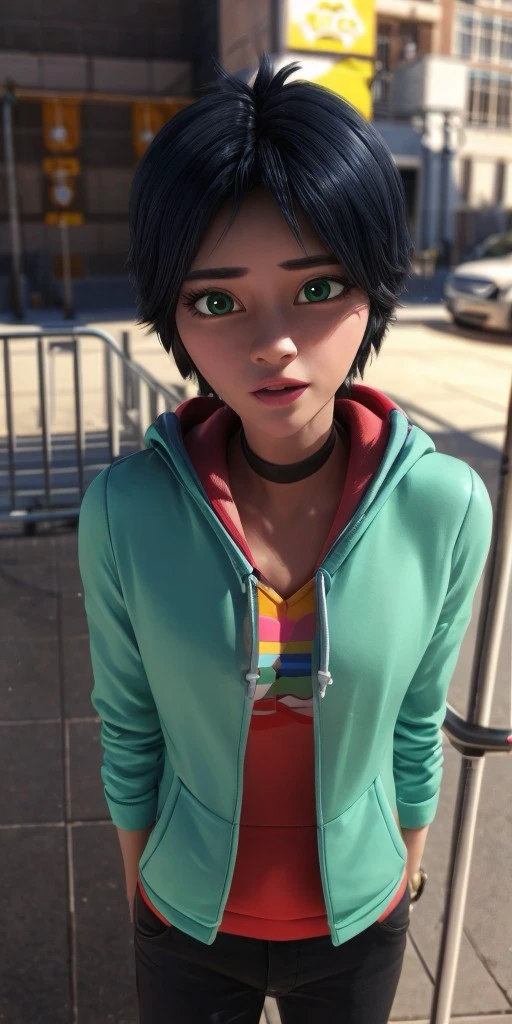 Hyperrealistic, photorealistic, super detailed, (1boy), (boy's chest), bright red hoodie, messy rock-style black hair with blues reflections, vivid green eyes, tan skin, body like in real life, large pores, thick eyebrows, slender face with a pointed chin, fairly tall, slender, unreal engine, octane render, droped shadow, bokeh, cinematic lighting, <lora:add_detail:0.5>, <lora:Volumetric_lighting:0.6>, Marc Anciel, <lora:3e4e5df5-a216-430d-82d8-1a8f0af9e99e:0.7>