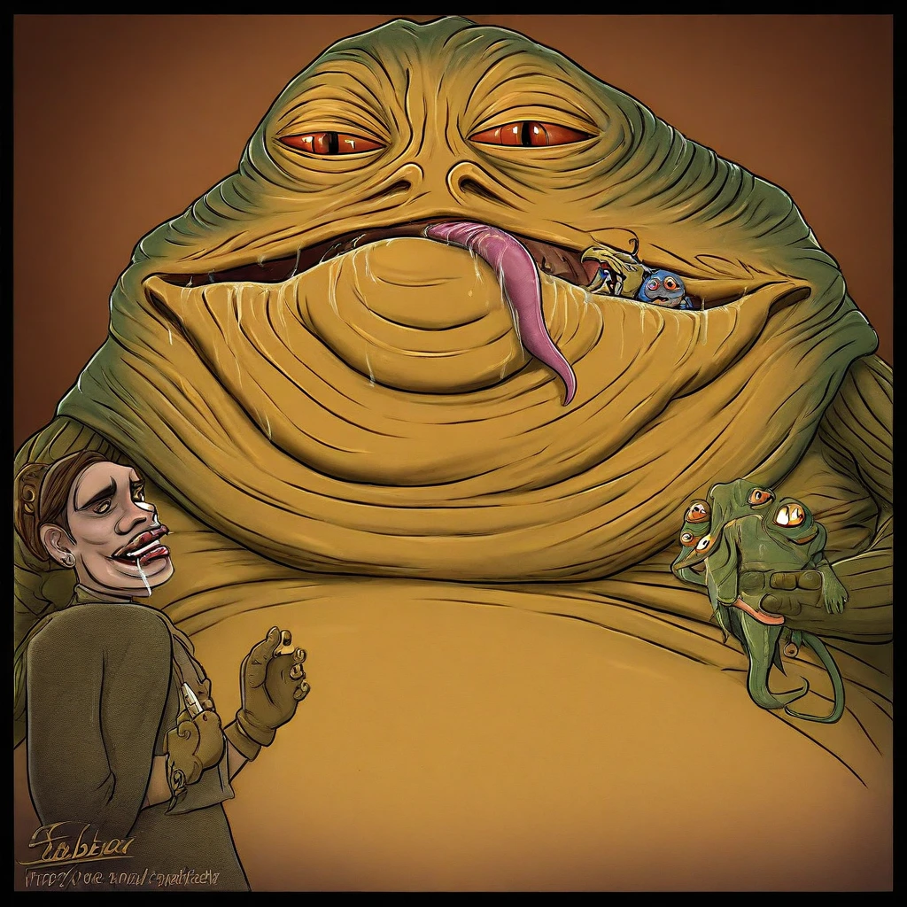 JabbaHutt, monster, Jabba the Hutt, lounging,