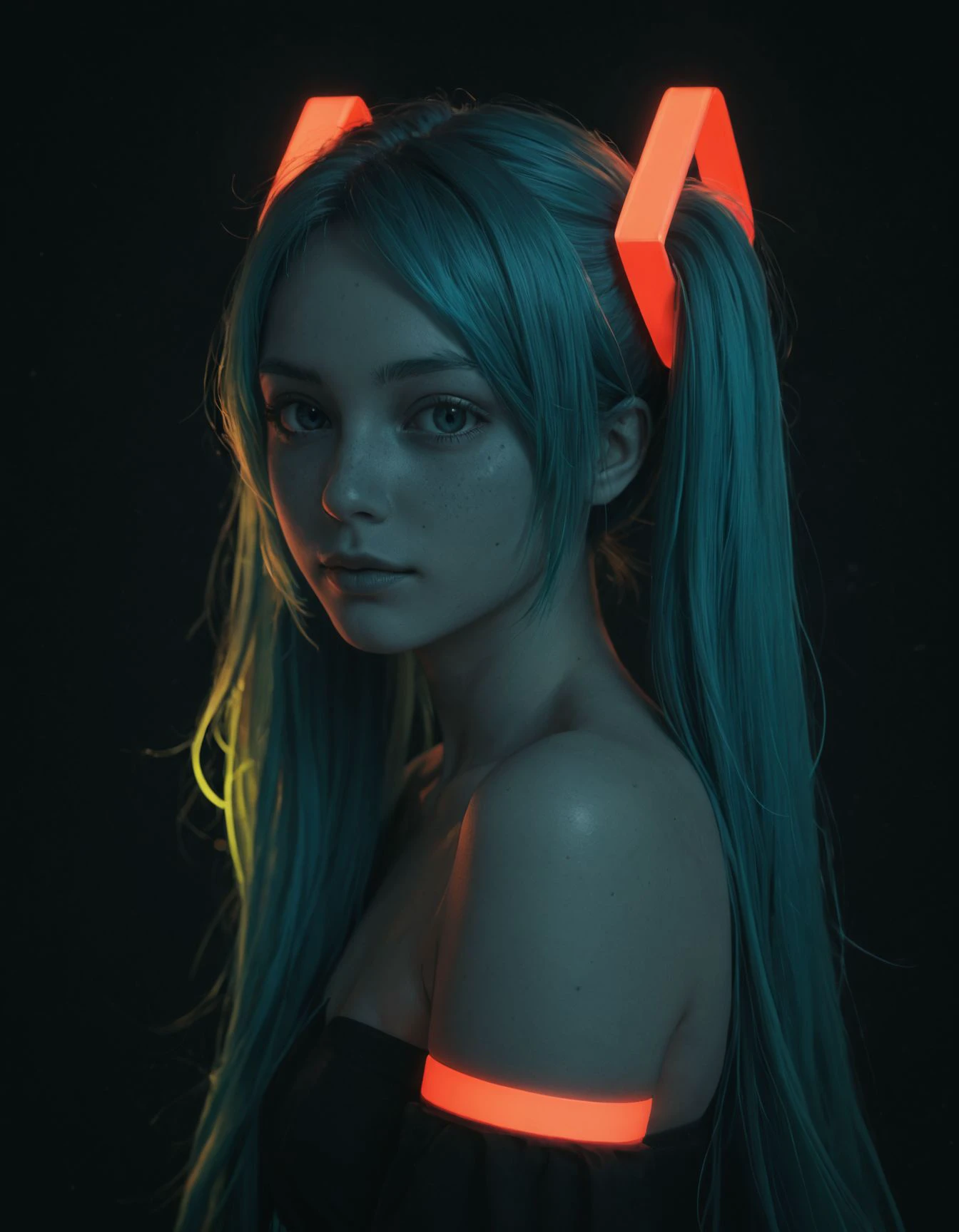 score_9, score_8_up, score_7_up, score_6_up,
Hatsune Miku,limited palette,black background,colorful,vibrant,glowing outline,neon,blacklight,looking at viewer, masterpiece, very aesthetic