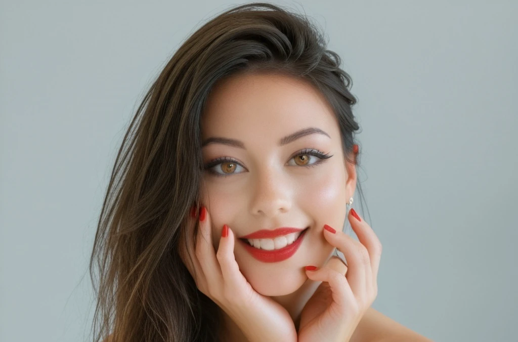 score_9, score_8, score_7, masterpiece close-up photo of (Lorena:1.3), detailed face skin texture, detailed eyes, detailed brown pupils, long black hair, smile, teeth, red lips, open mouth, (high heels, red nails, nail polish:0.95)  full_details<lora:lora\Add_more_details_V2_XLpony.safetensors:0.8:0.8><lora:lora\Lorena_Garcia_Lorena_B_e10.safetensors:3.0:3.0>