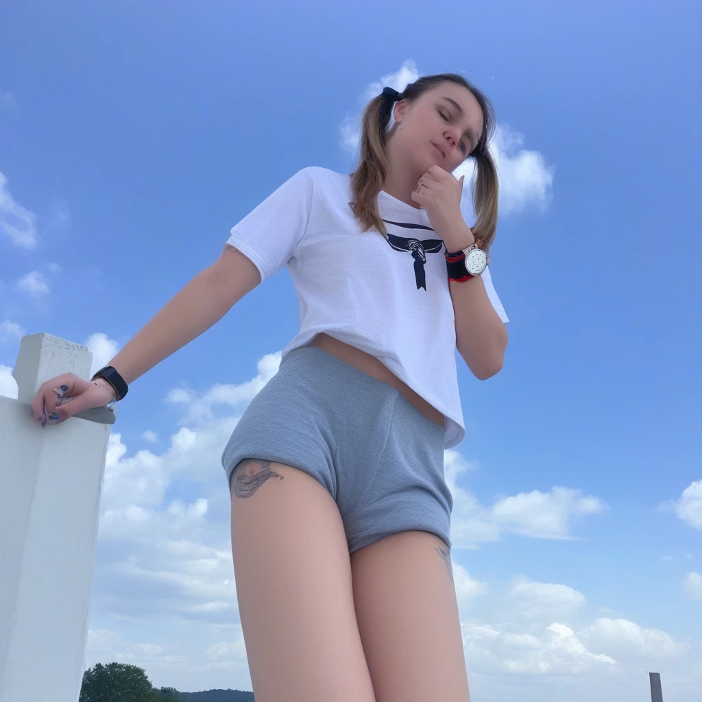 Blonde petite woman 34 V1