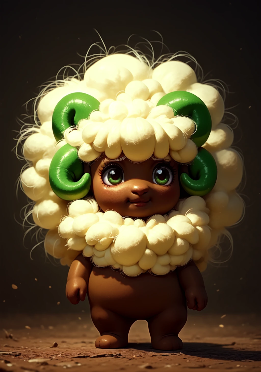 score_9, score_8_up, score_7_up, score_6_up, score_5_up, score_4_up, masterpiece, high quality, BREAK, full body, BREAK,   <lora:Whimsicott:0.8> Whimsicott, pokemon, creature, girl, 1girl, lots of hair, excessive hair, white hair, tanned, ram horns, green horns, dark skin, full body